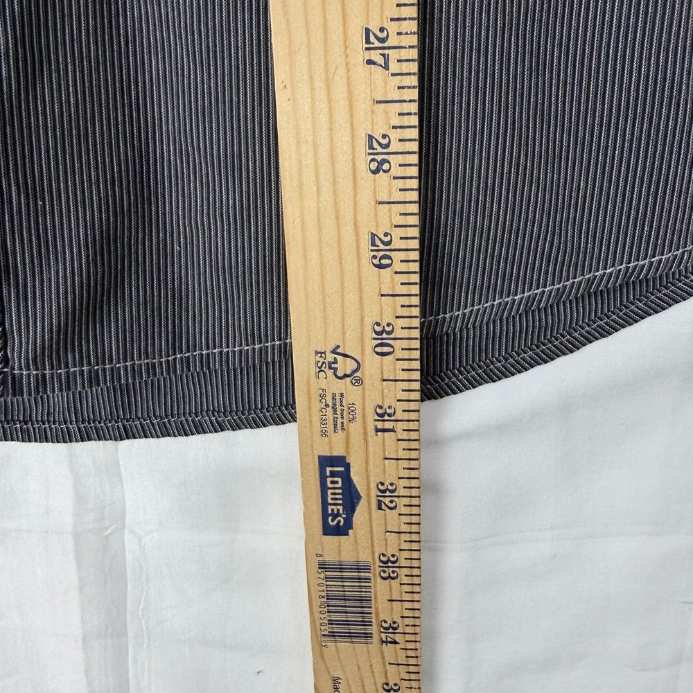 Michael Brandon Button Down Shirt Mens Large Grey Pinstripe Long Sleeve Workwear - Picture 6 of 8